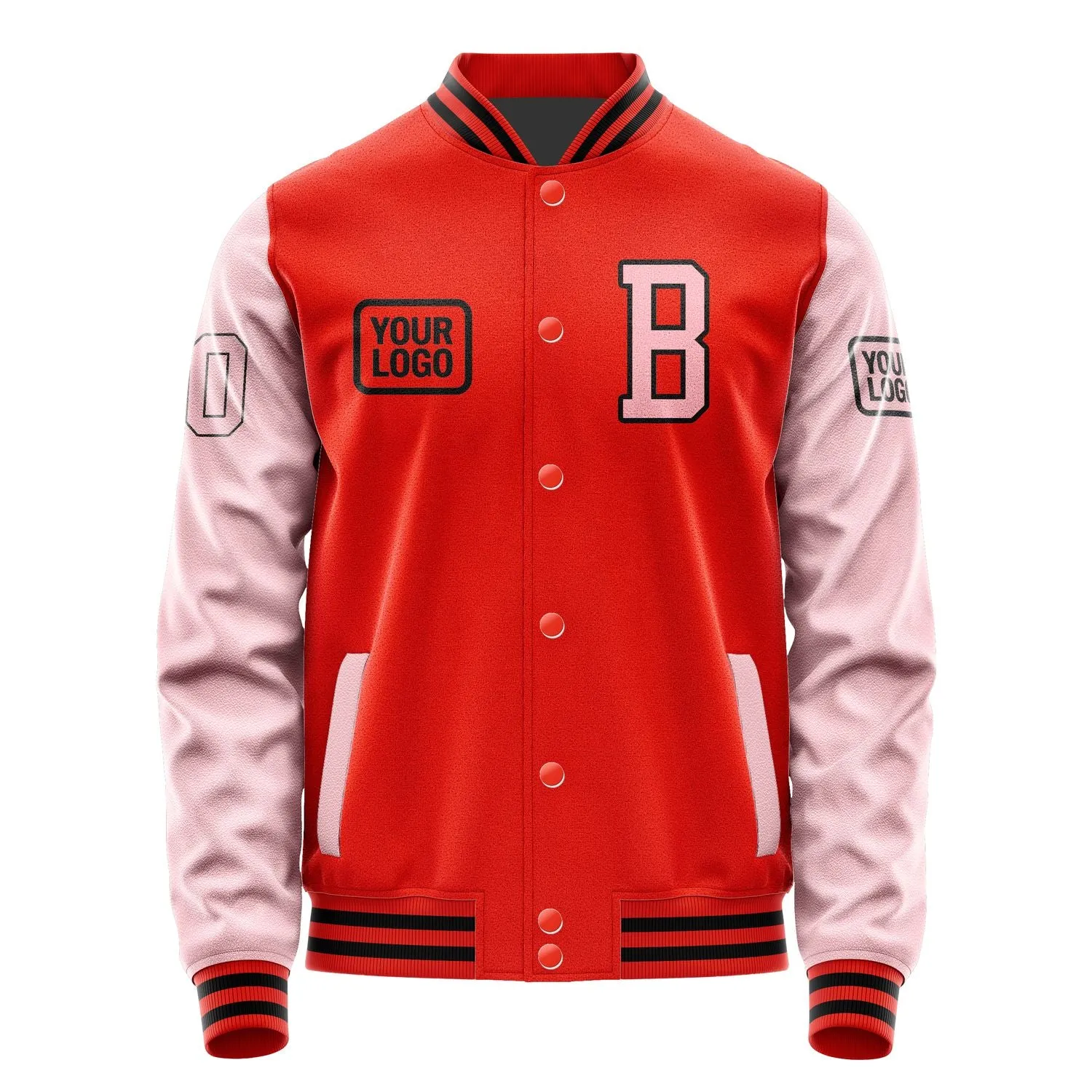 Custom Orange Red Light Pink Jacket sold by Tailorly product image thumbnail 2