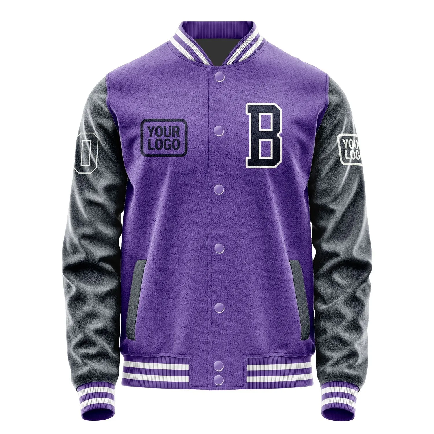 Custom Light Purple Navy Jacket sold by Tailorly product image thumbnail 2