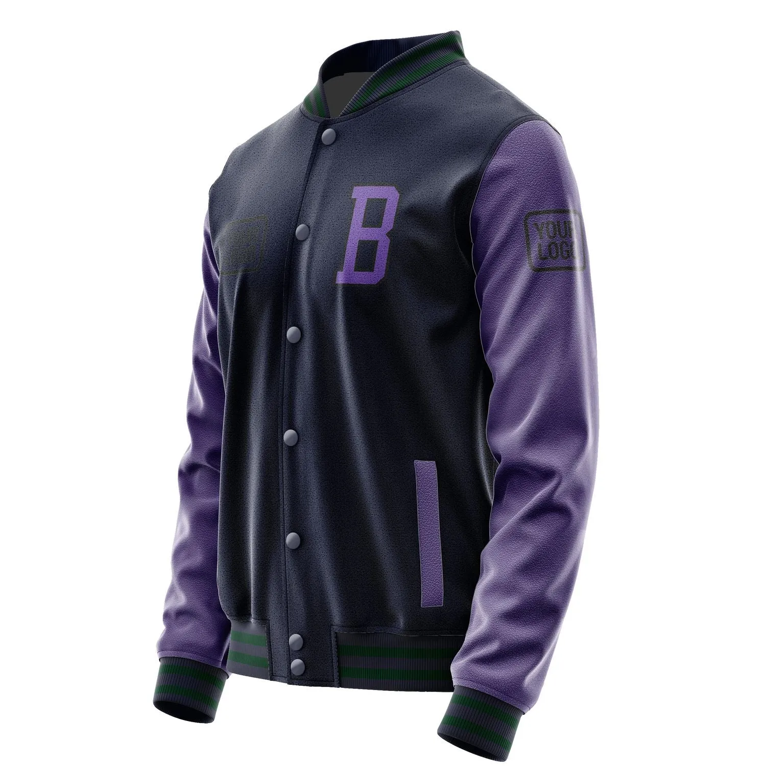 Custom Navy Light Purple Jacket sold by Tailorly product image thumbnail 3