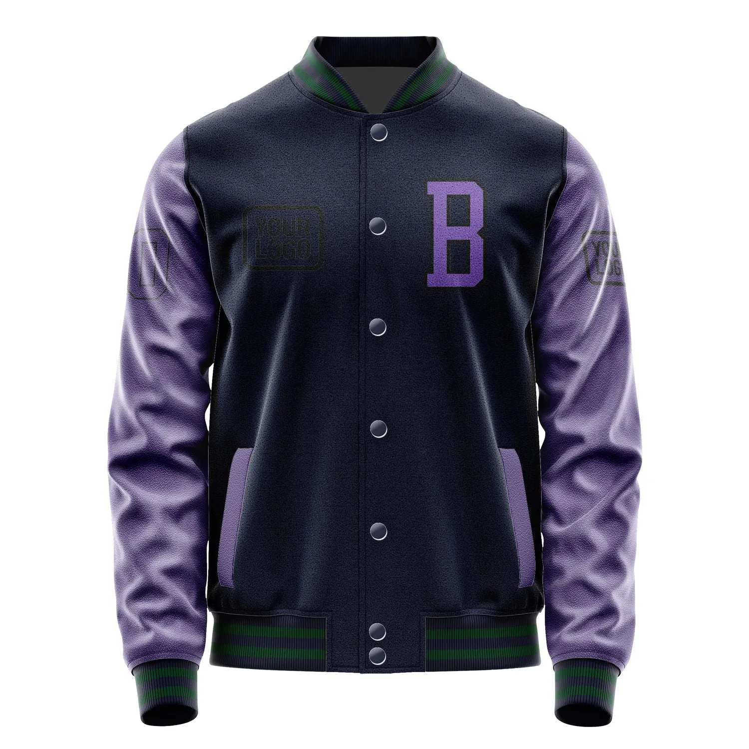 Custom Navy Light Purple Jacket sold by Tailorly product image thumbnail 2