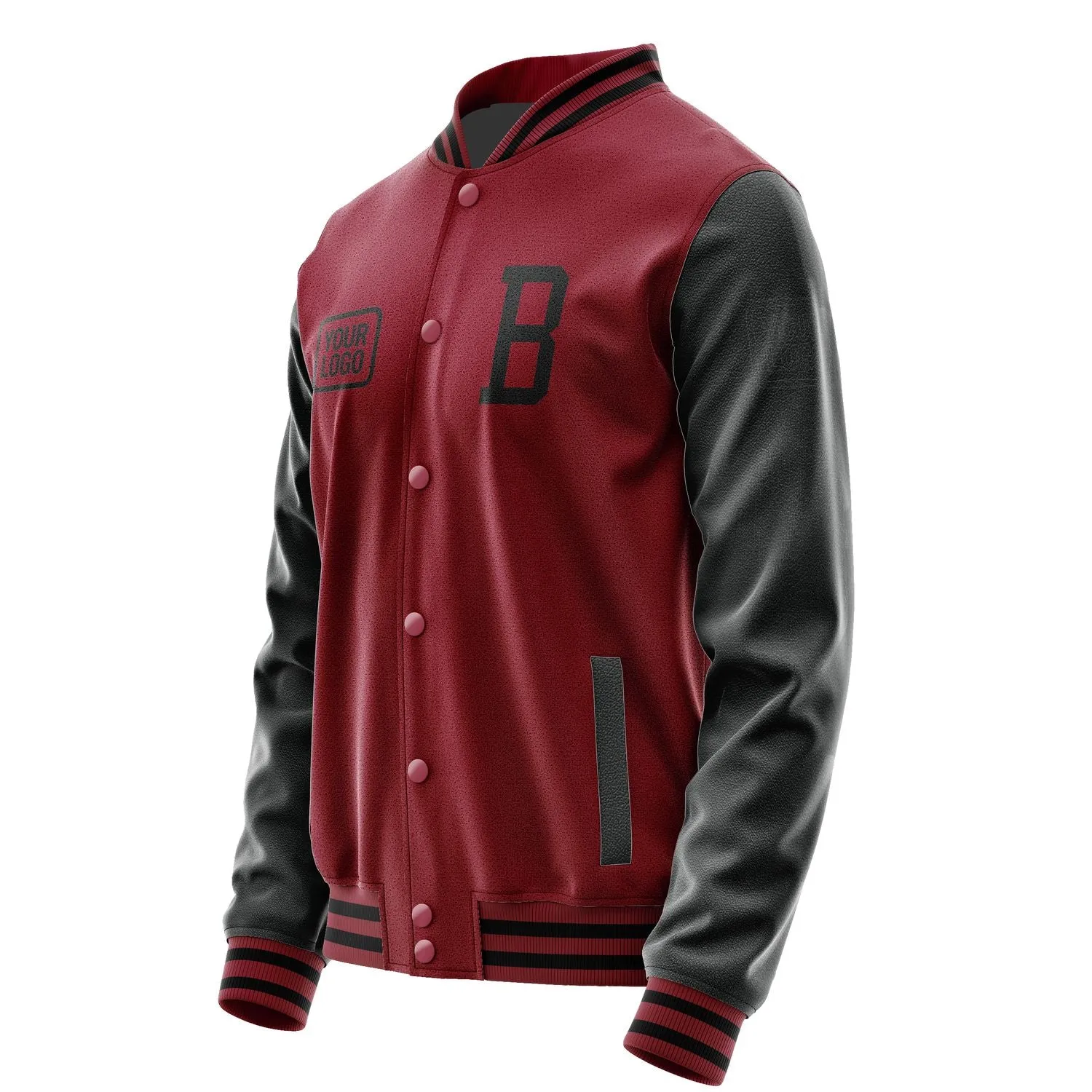 Custom Crimson Red Black Jacket sold by Tailorly product image thumbnail 3