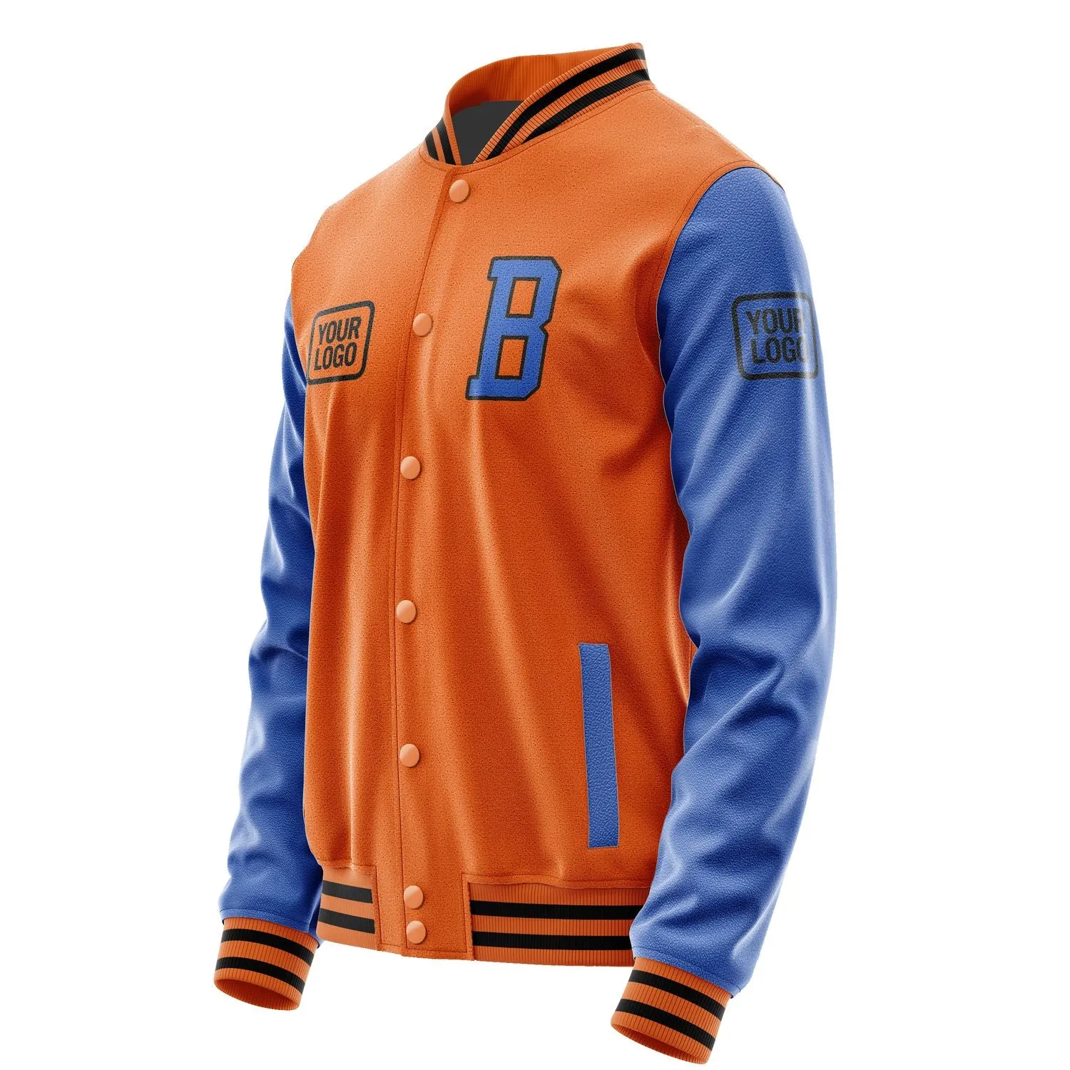 Custom Orange Sky Blue Jacket sold by Tailorly product image thumbnail 3
