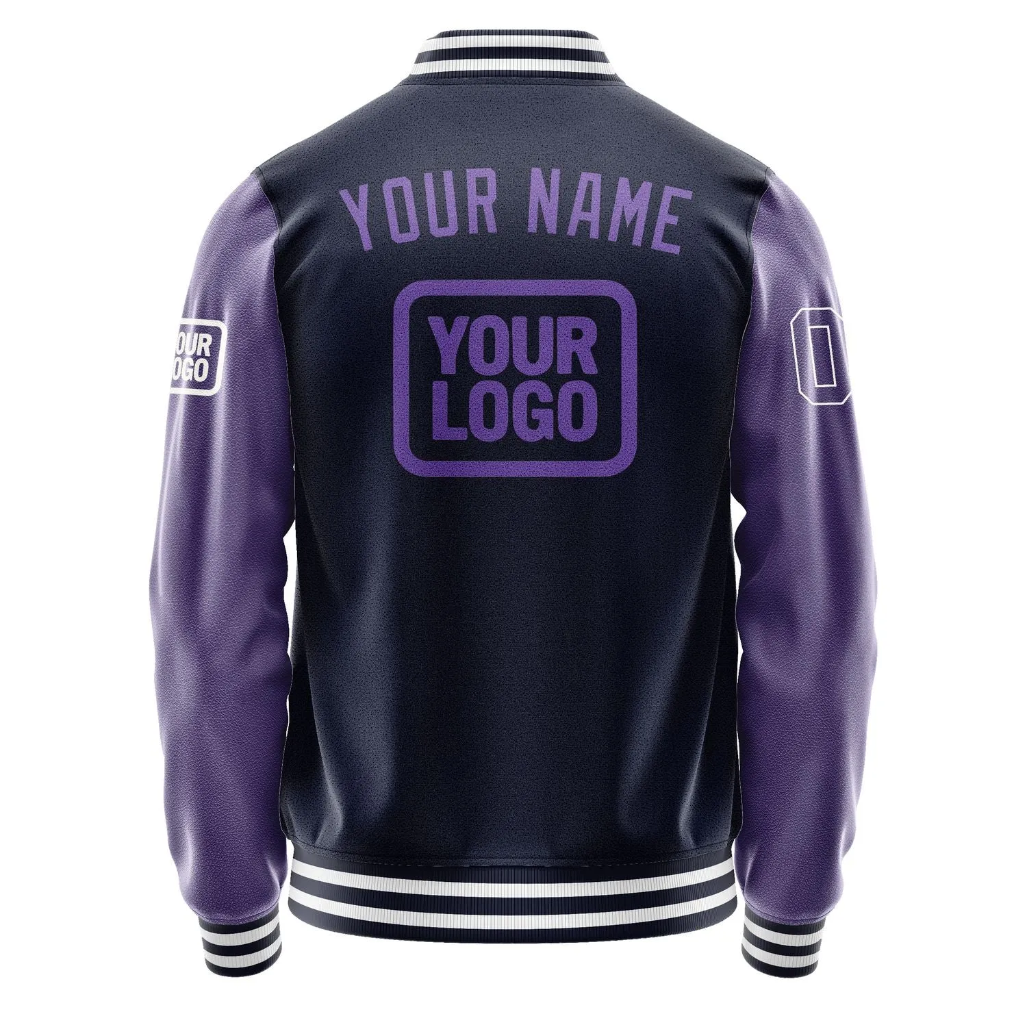 Custom Navy Light Purple Jacket sold by Tailorly product image thumbnail 4