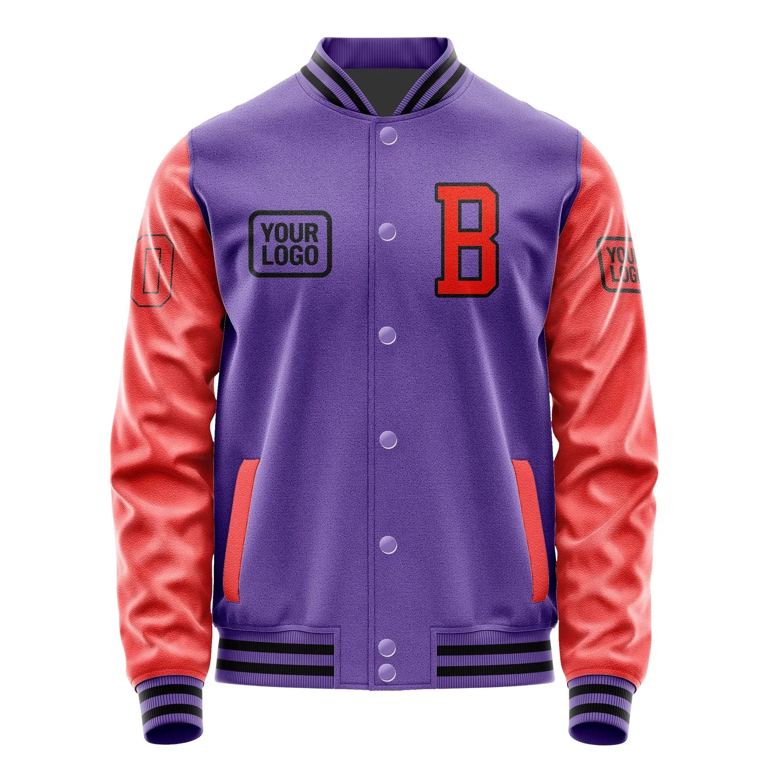 Custom Light Purple Orange Red Jacket sold by Tailorly product image thumbnail 2