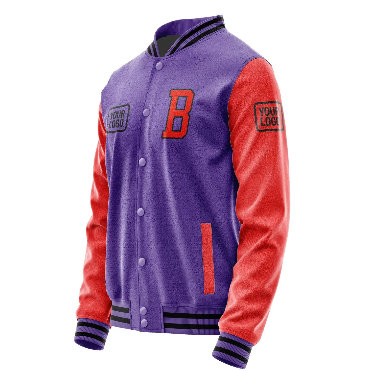 Custom Light Purple Orange Red Jacket sold by Tailorly product image thumbnail 3