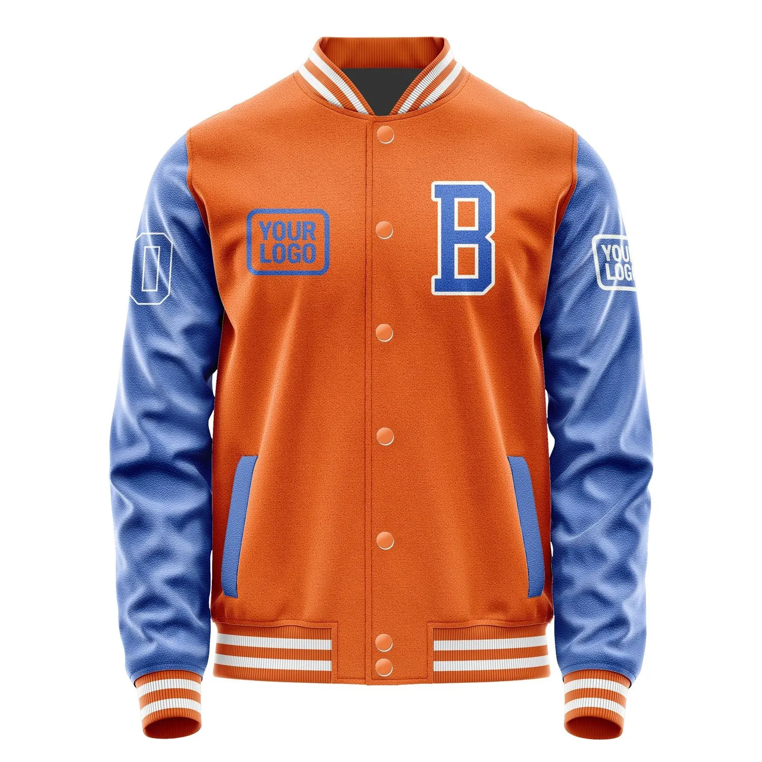 Custom Orange Sky Blue Jacket sold by Tailorly product image thumbnail 2