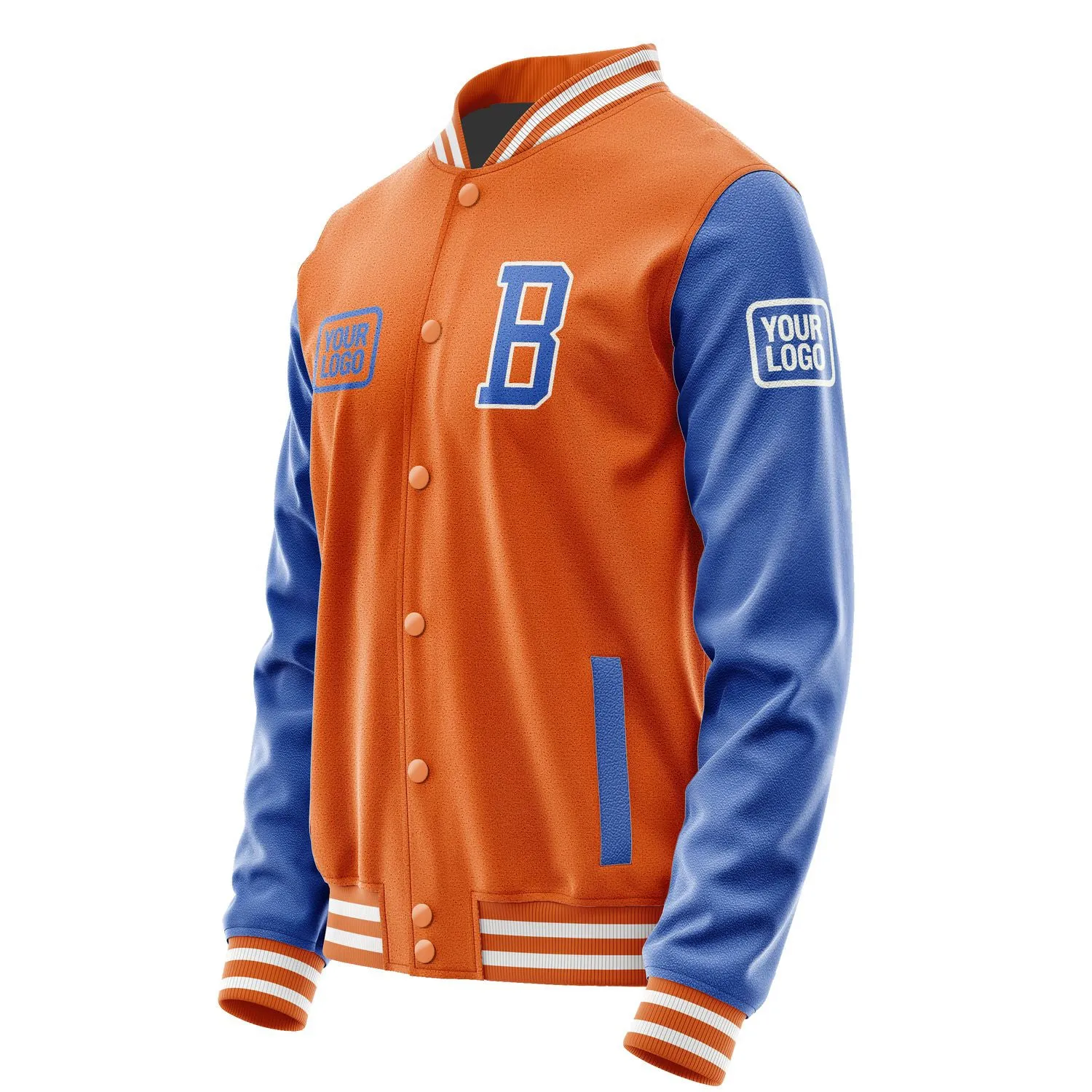 Custom Orange Sky Blue Jacket sold by Tailorly product image thumbnail 3