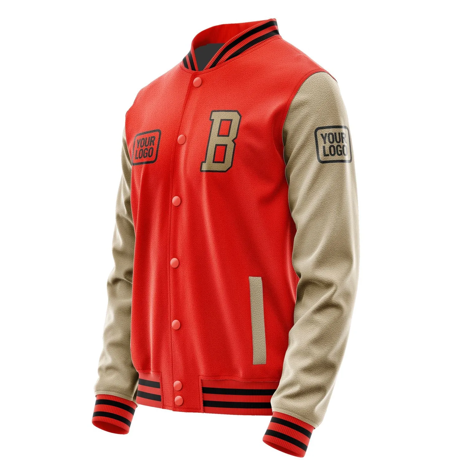 Custom Orange Red Light Khaki Jacket sold by Tailorly product image thumbnail 3