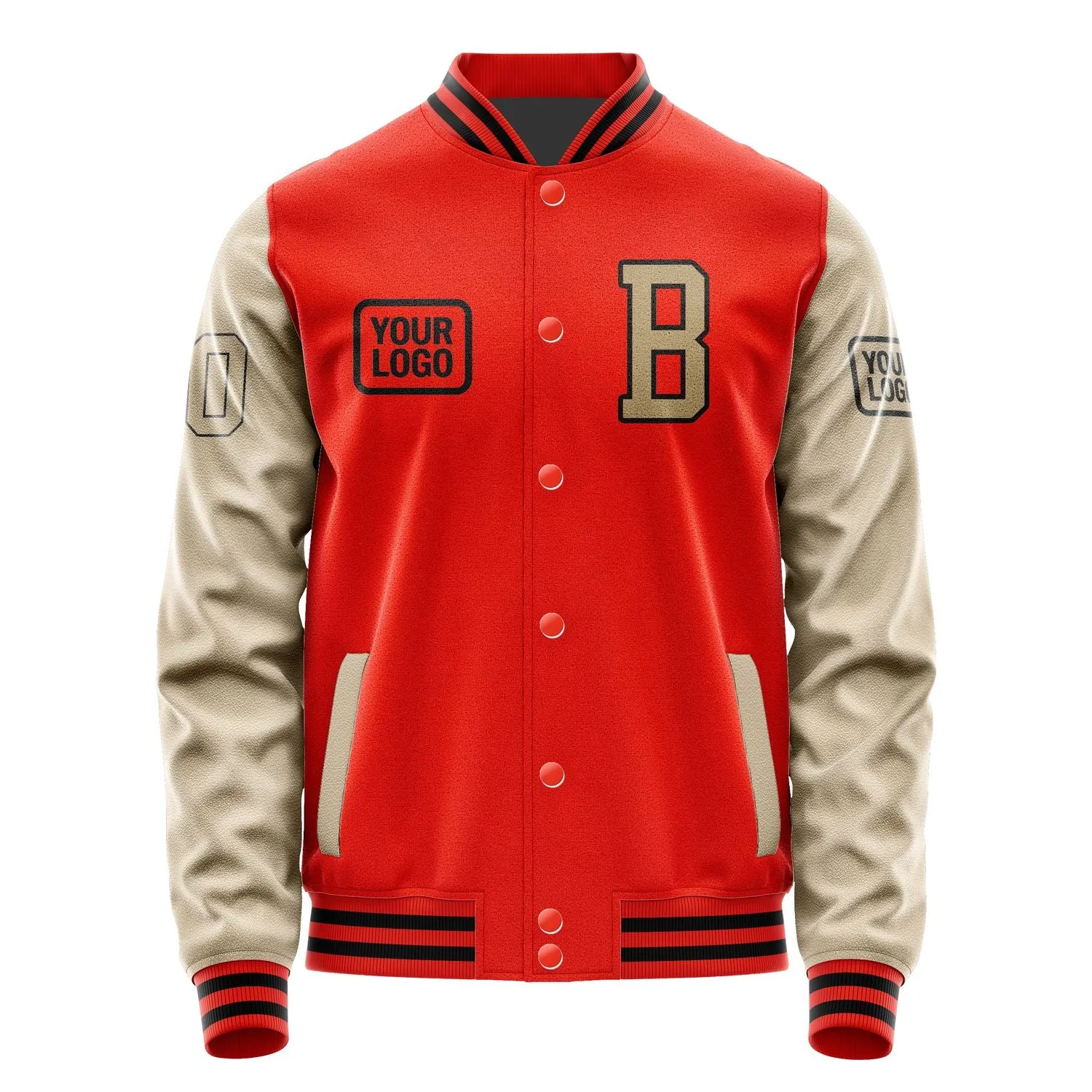 Custom Orange Red Light Khaki Jacket sold by Tailorly product image thumbnail 2