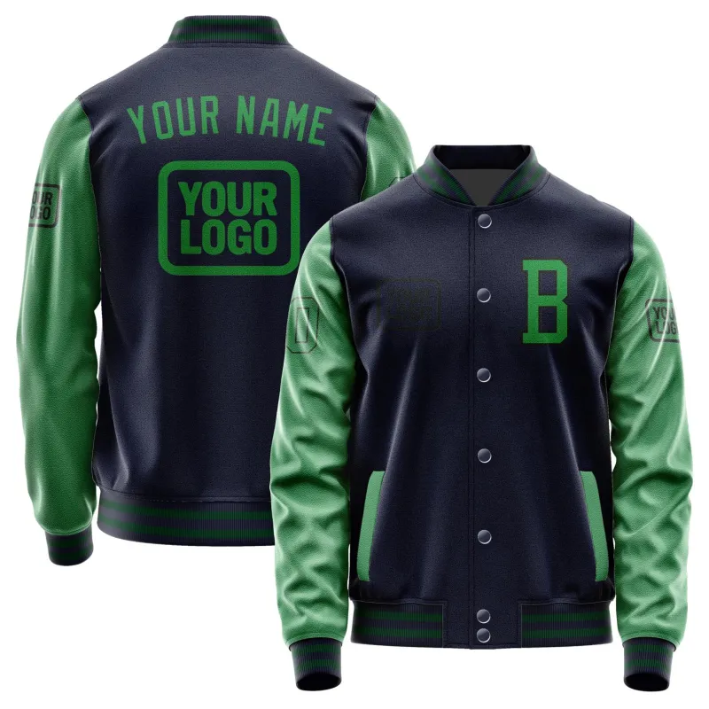 Custom Navy Emerald Green Jacket sold by Tailorly