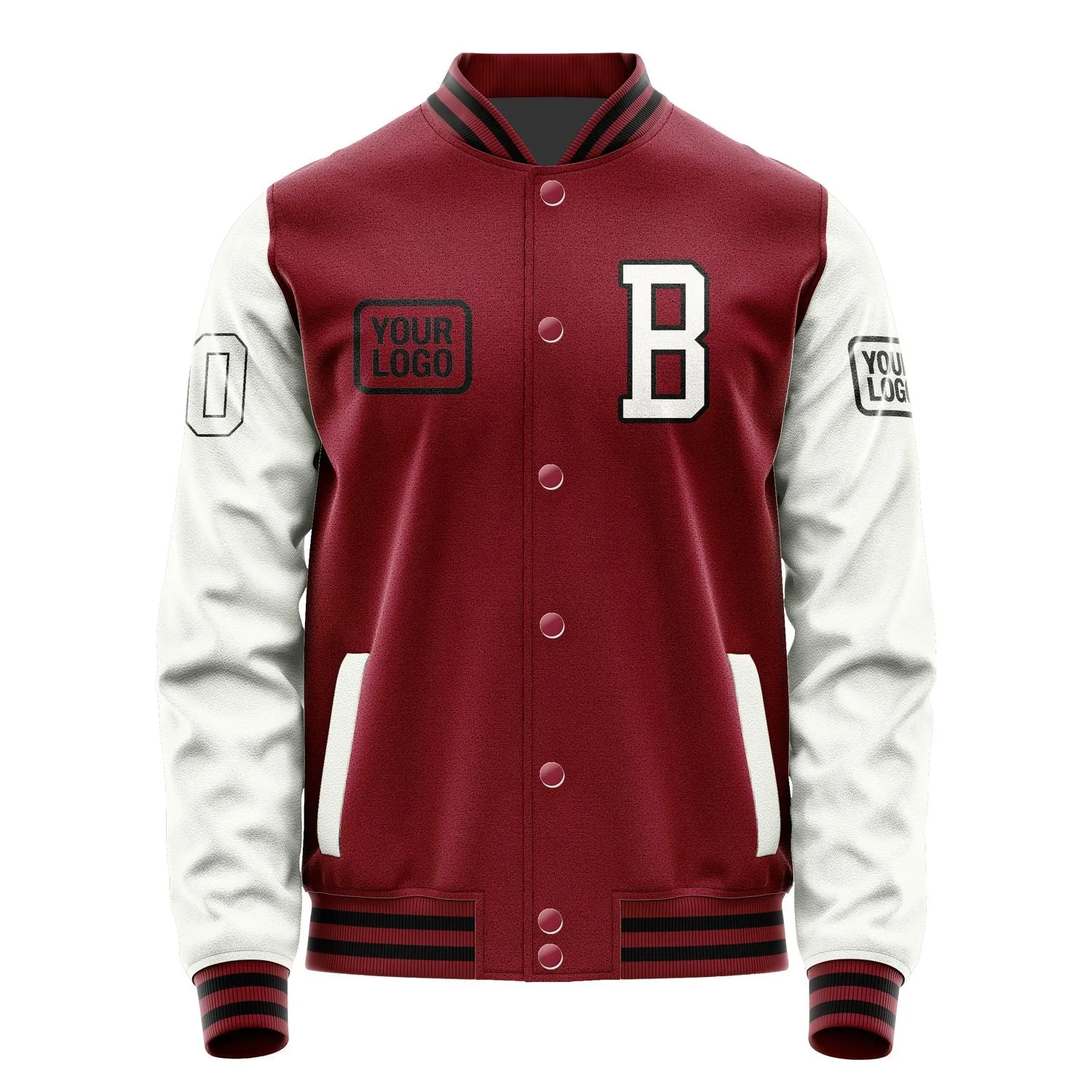 Custom Crimson Red White Jacket sold by Tailorly product image thumbnail 2