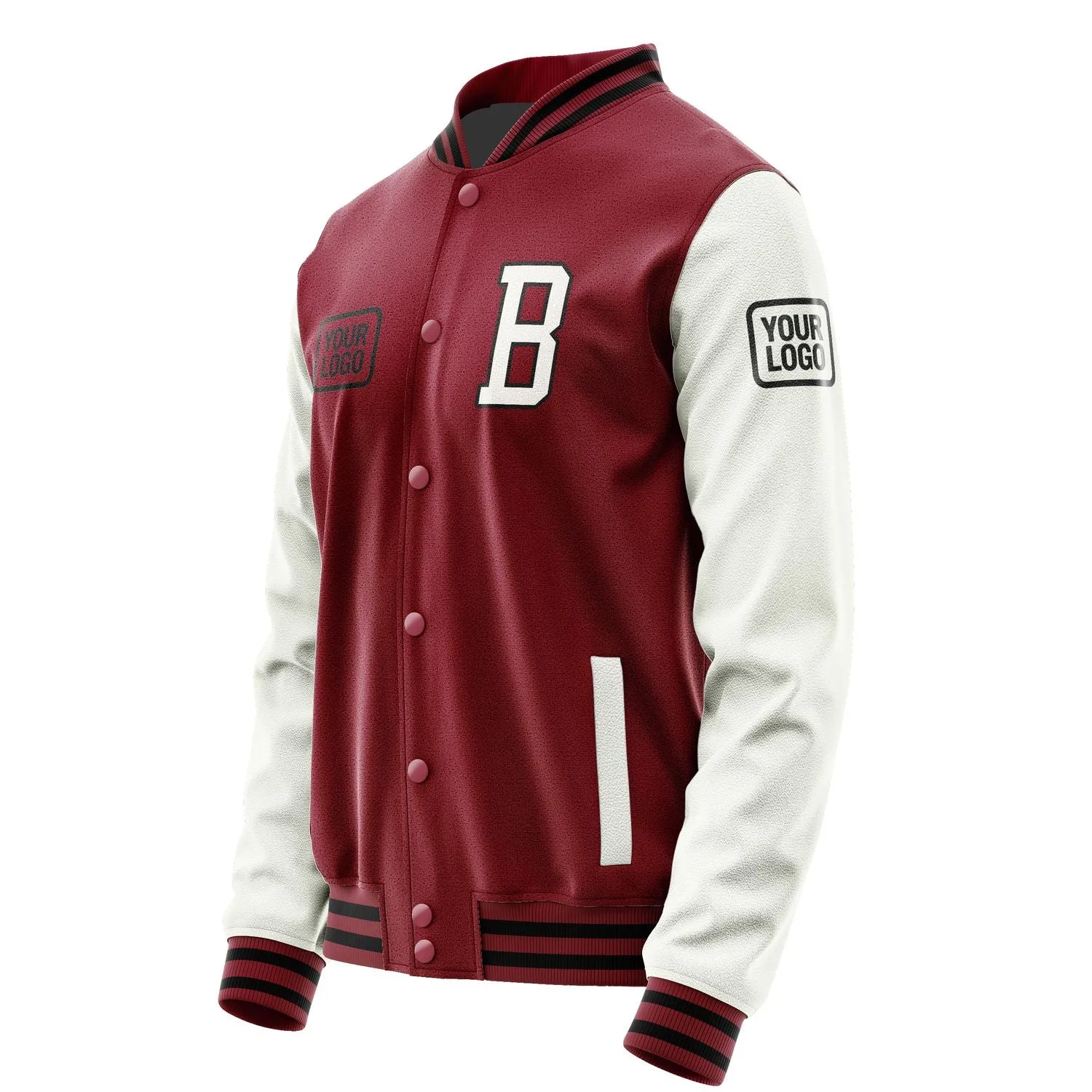 Custom Crimson Red White Jacket sold by Tailorly product image thumbnail 3
