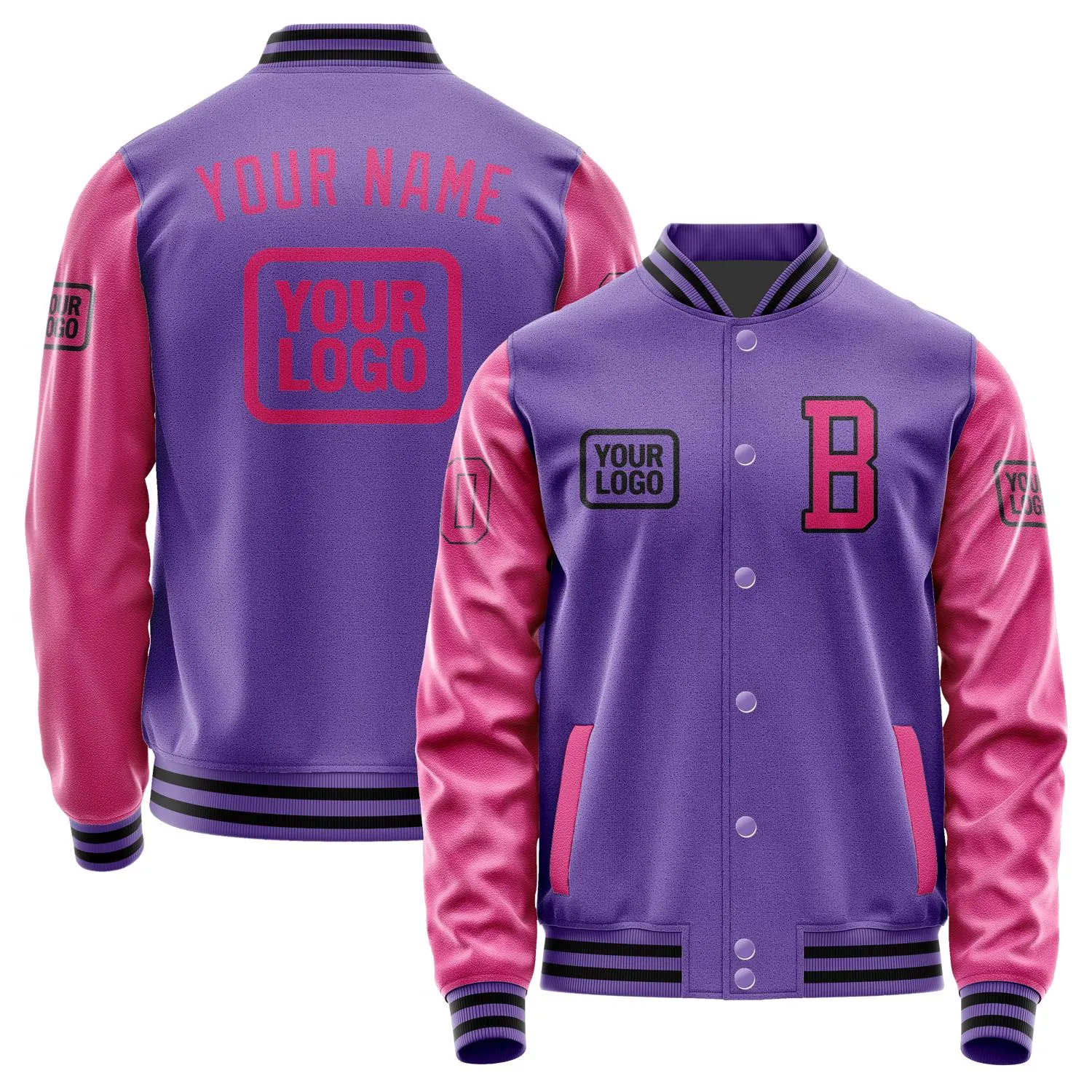 Custom Light Purple Pink Jacket sold by Tailorly