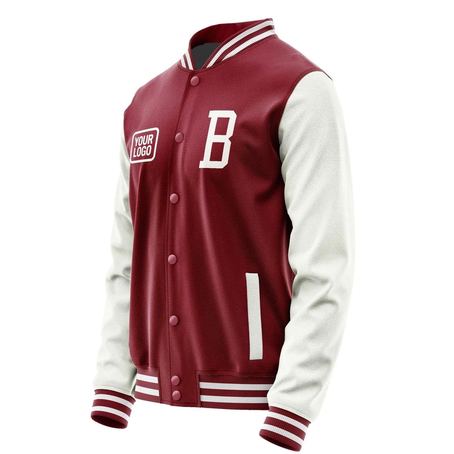 Custom Crimson Red White Jacket sold by Tailorly product image thumbnail 3