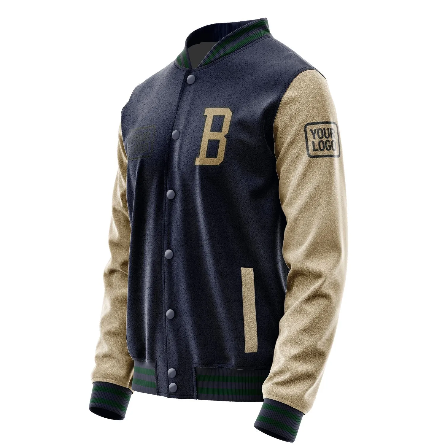 Custom Navy Light Khaki Jacket sold by Tailorly product image thumbnail 3