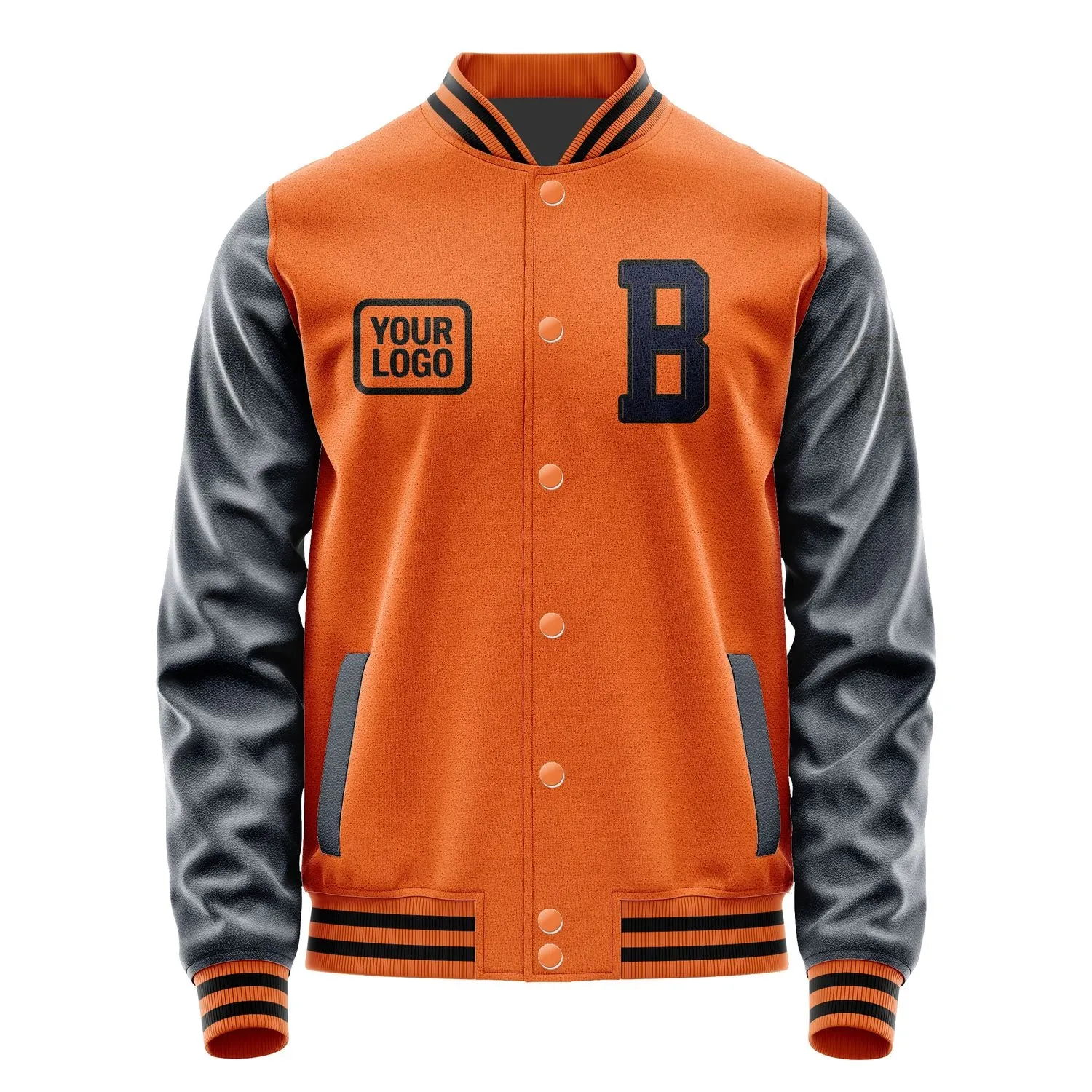 Custom Orange Navy Jacket sold by Tailorly product image thumbnail 2