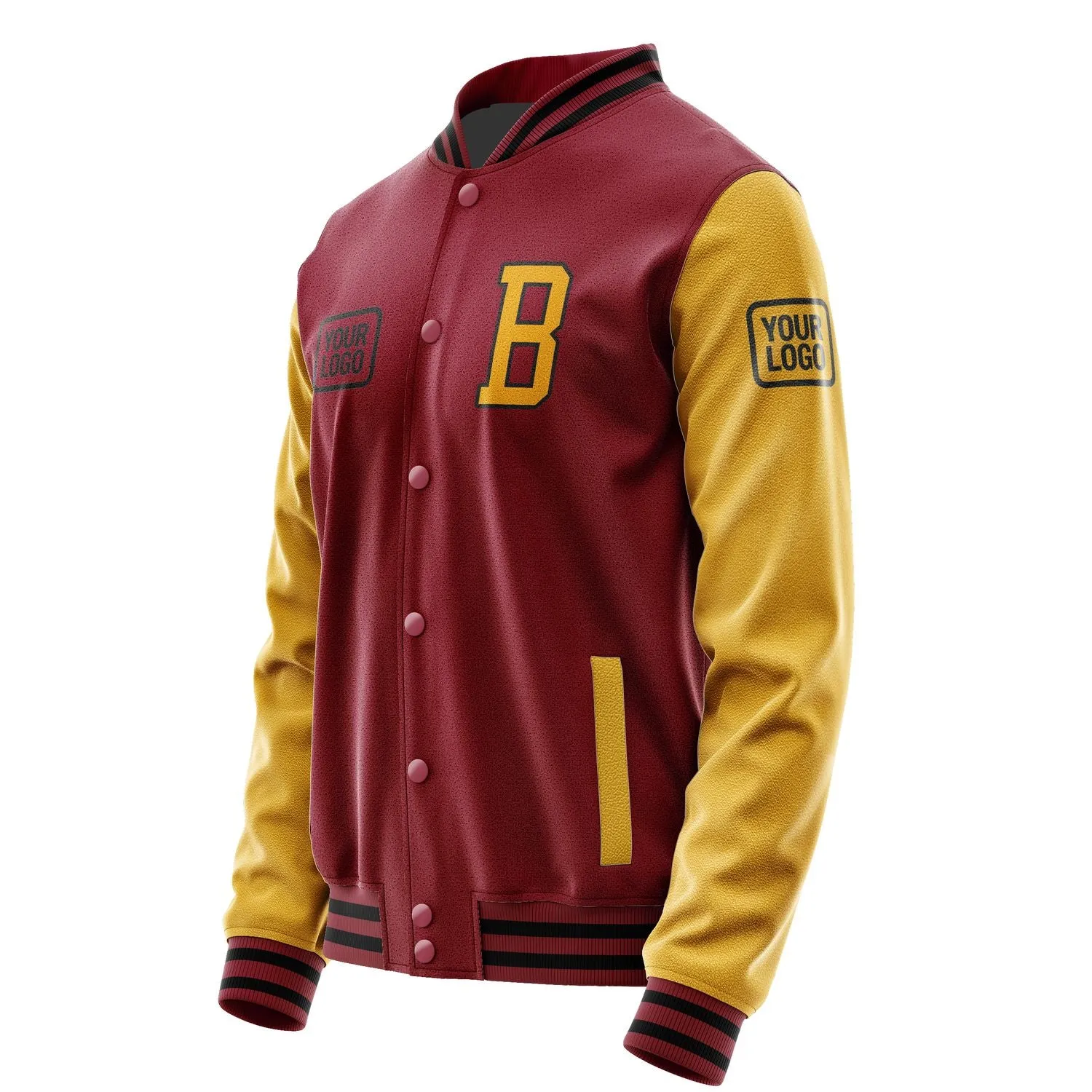 Custom Crimson Red Yellow Jacket sold by Tailorly product image thumbnail 3