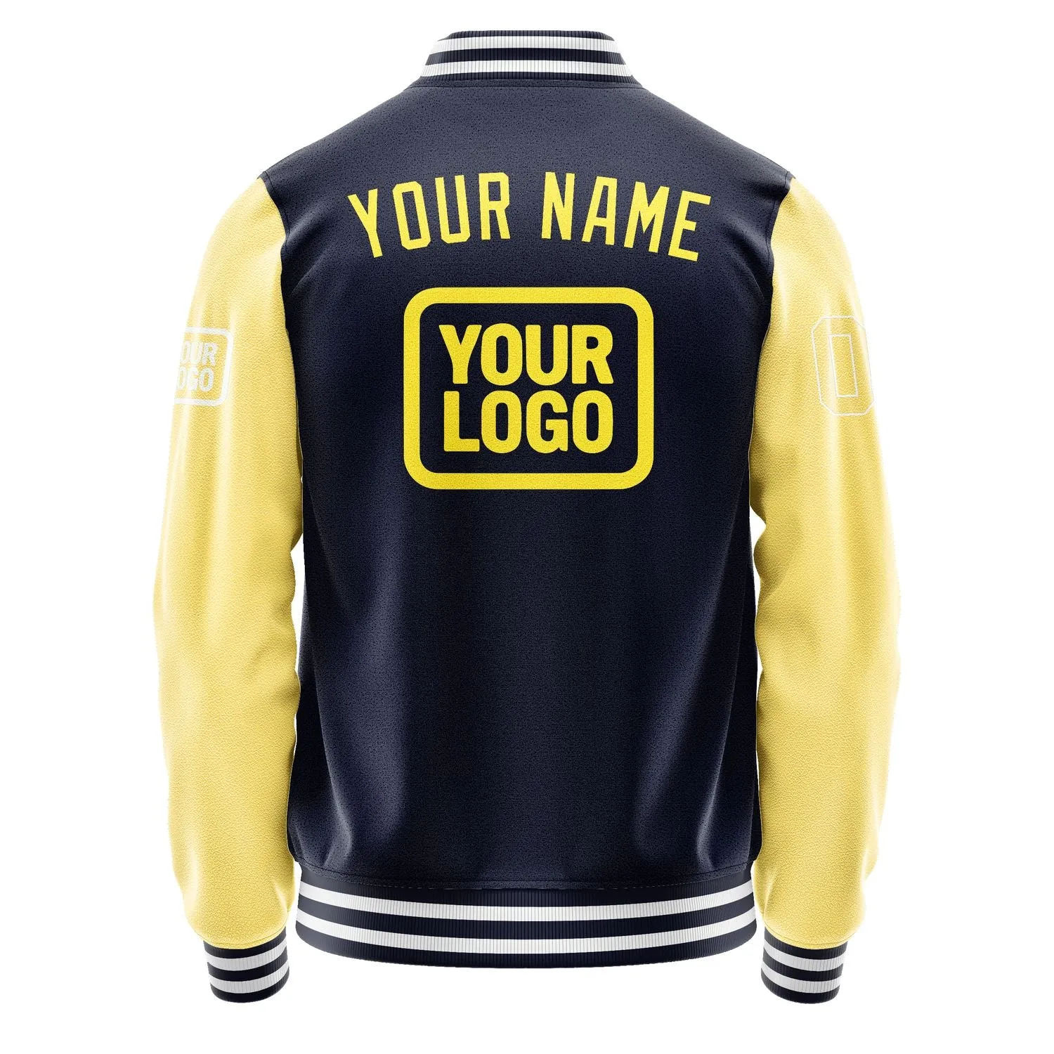 Custom Navy Light Yellow Jacket sold by Tailorly product image thumbnail 4