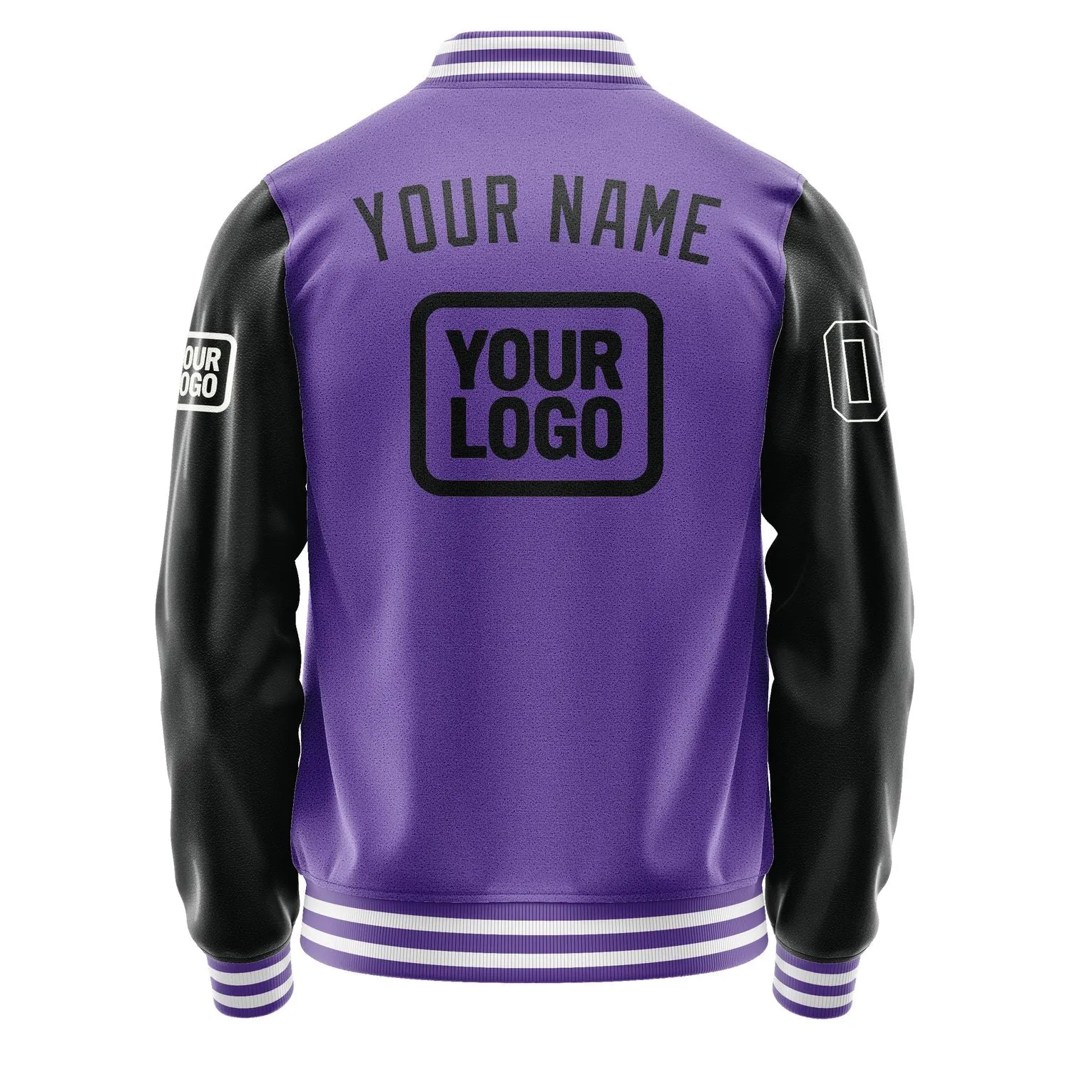 Custom Light Purple Black Jacket sold by Tailorly product image thumbnail 4