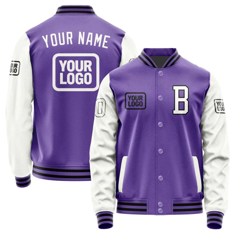 Custom Light Purple White Jacket sold by Tailorly