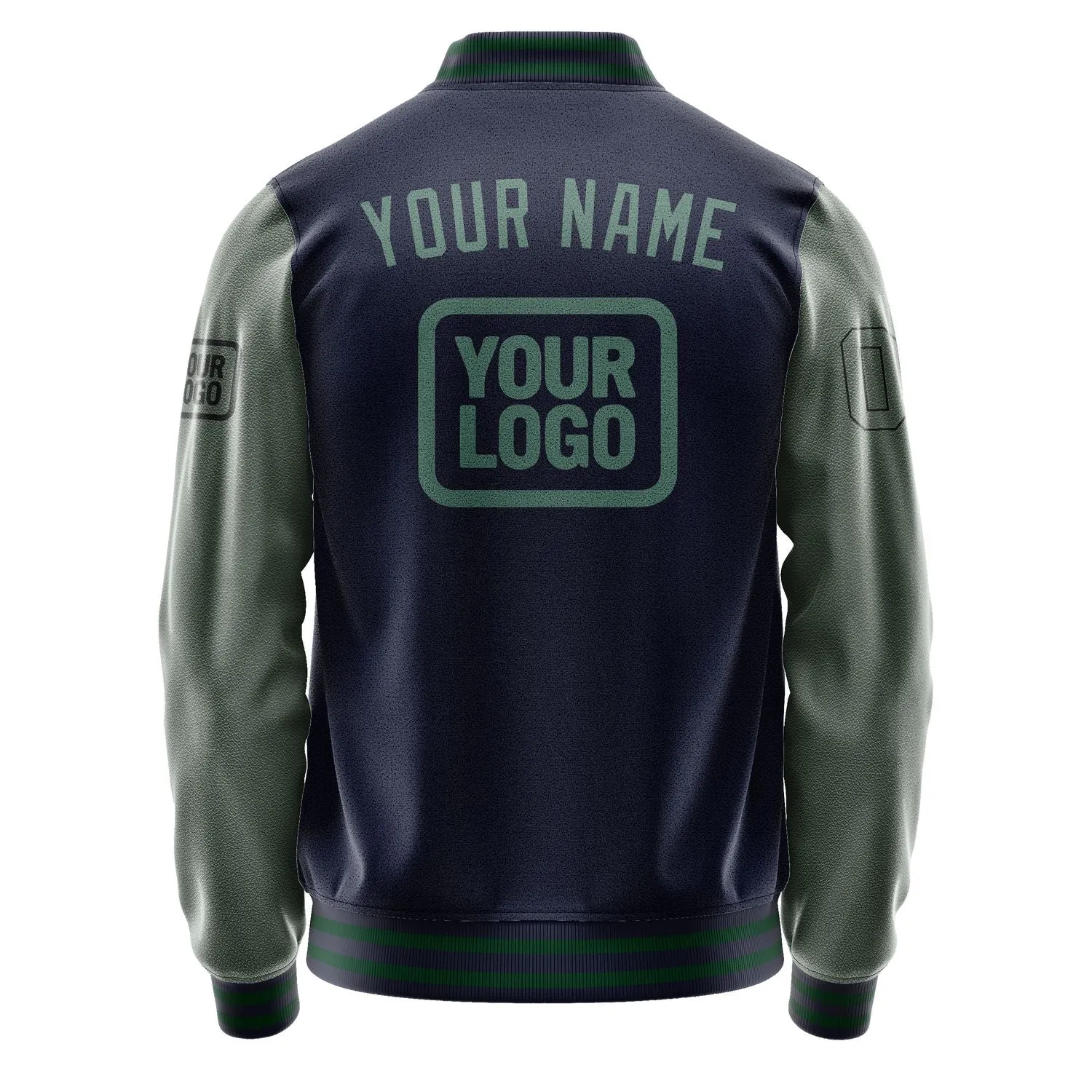 Custom Navy Blue Green Jacket sold by Tailorly product image thumbnail 4