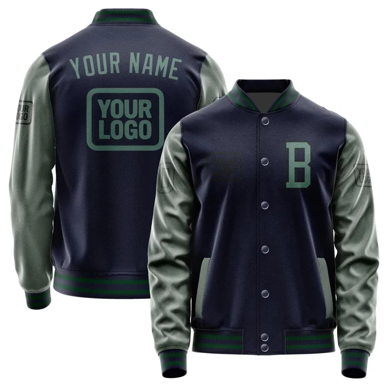 Custom Navy Blue Green Jacket sold by Tailorly