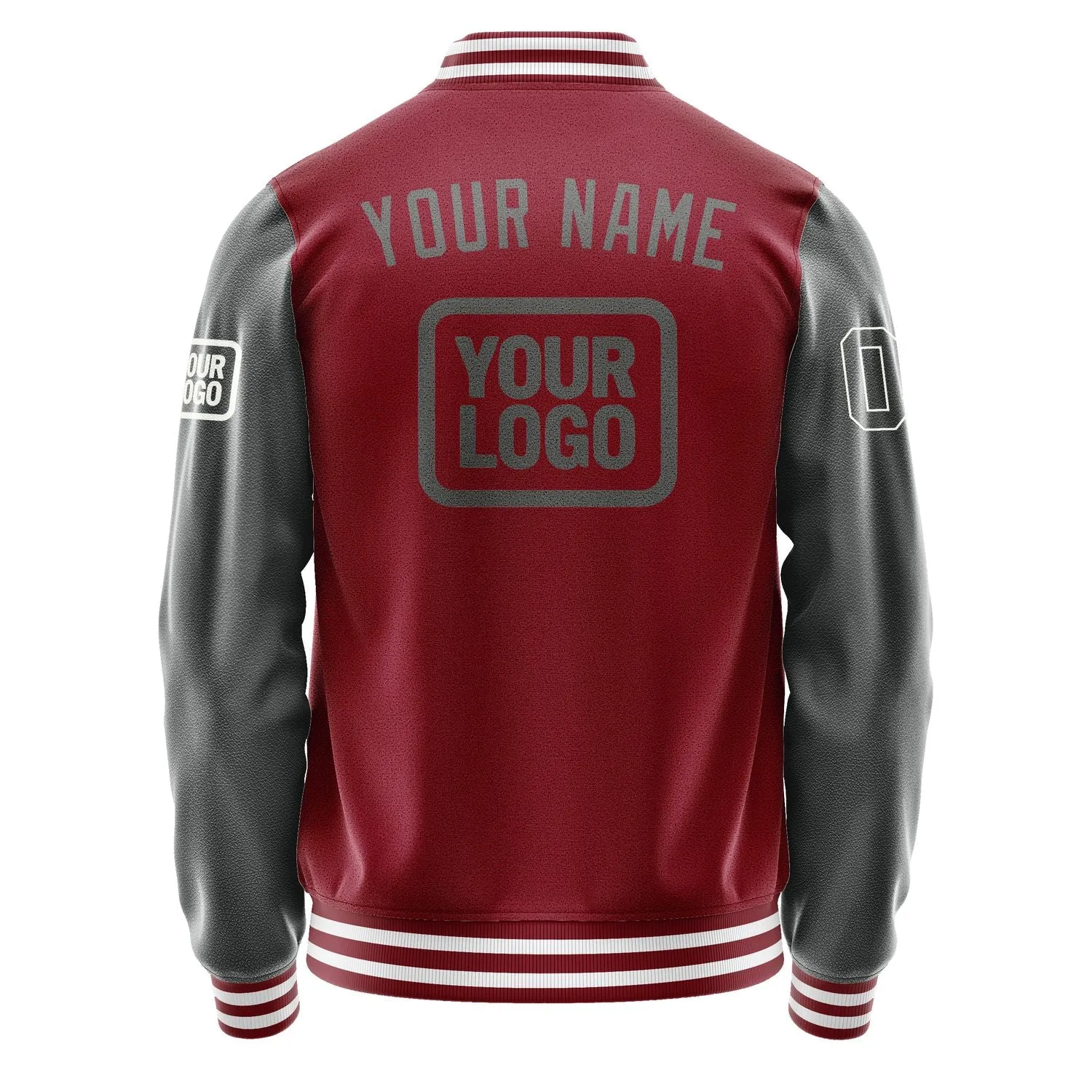 Custom Crimson Red Dark Grey Jacket sold by Tailorly product image thumbnail 4