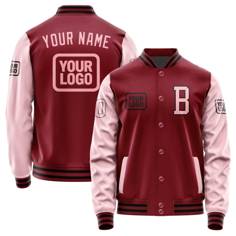 Custom Crimson Red Light Pink Jacket sold by Tailorly