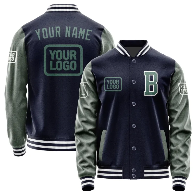Custom Navy Blue Green Jacket sold by Tailorly