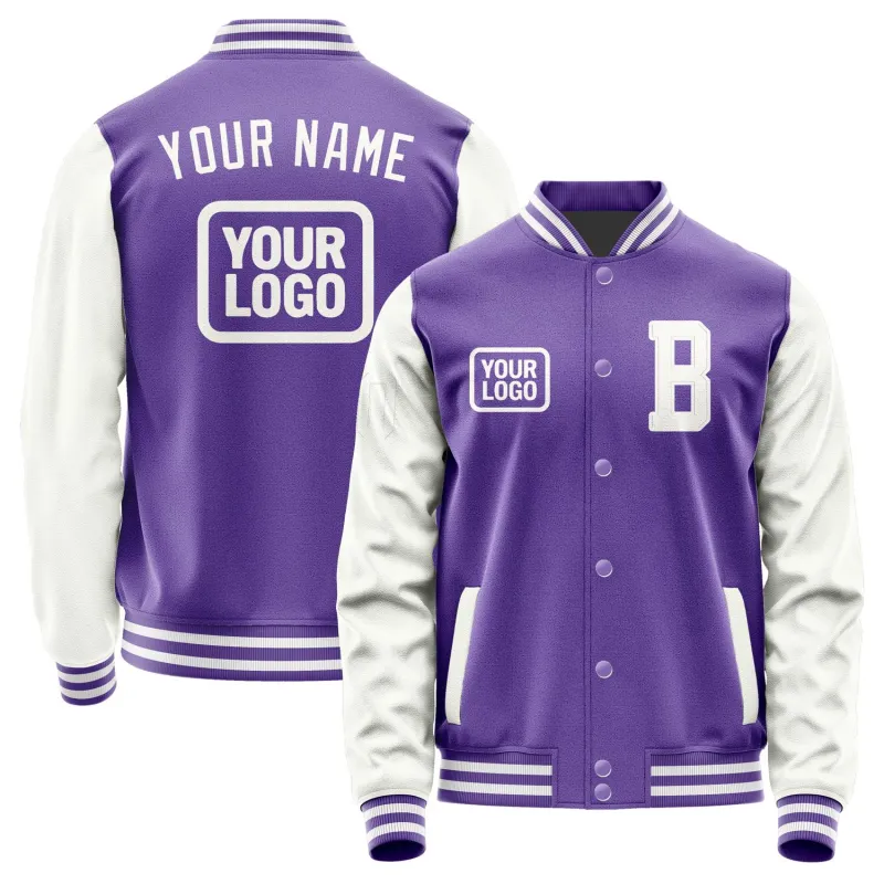Custom Light Purple White Jacket sold by Tailorly