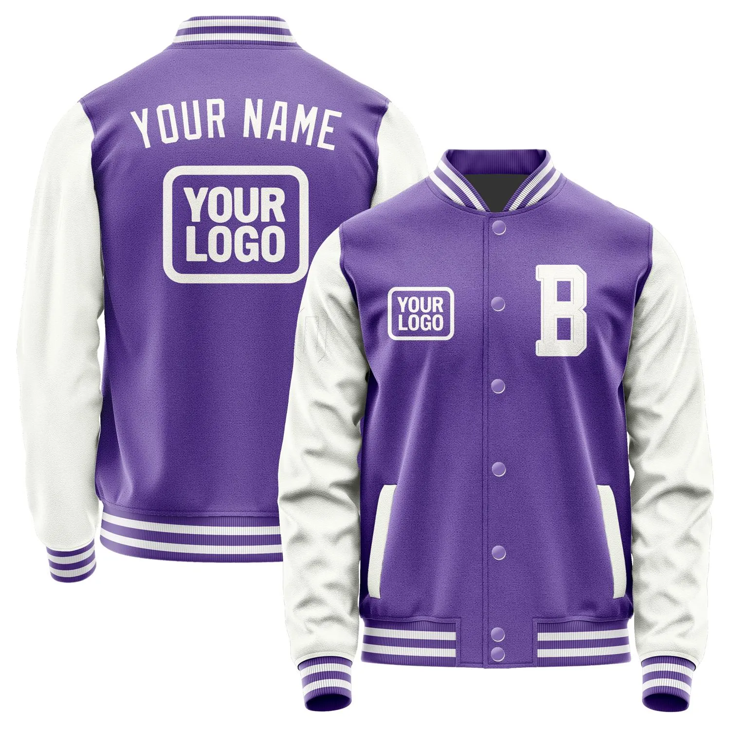 Custom Light Purple White Jacket sold by Tailorly