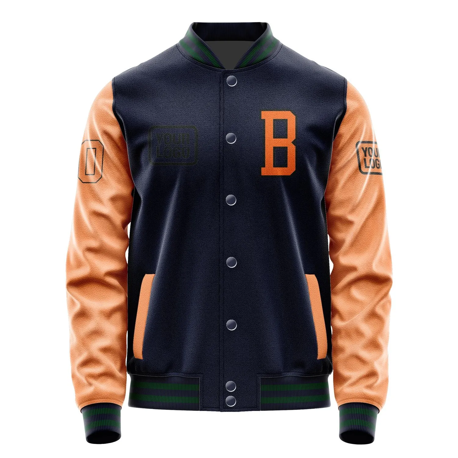 Custom Navy Orange Jacket sold by Tailorly product image thumbnail 2