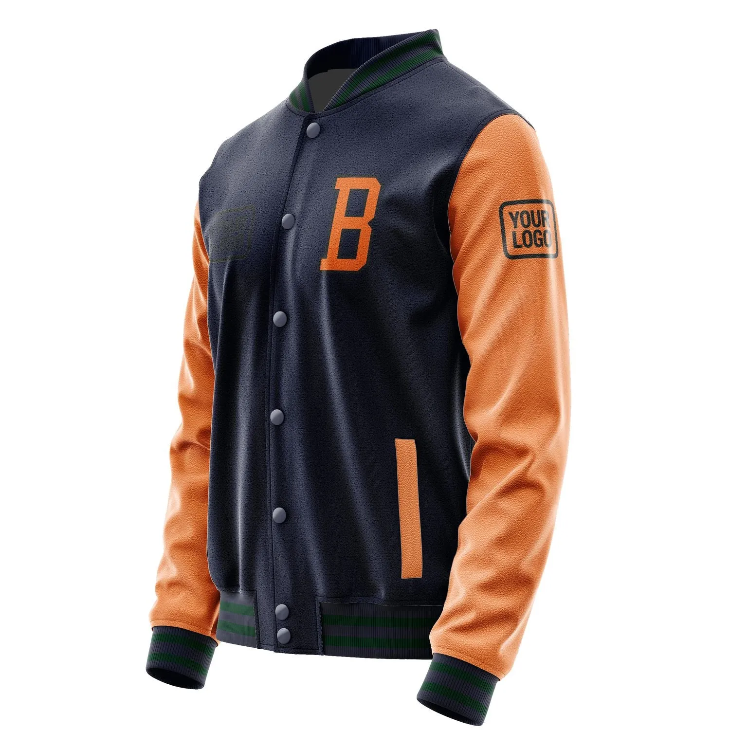 Custom Navy Orange Jacket sold by Tailorly product image thumbnail 3