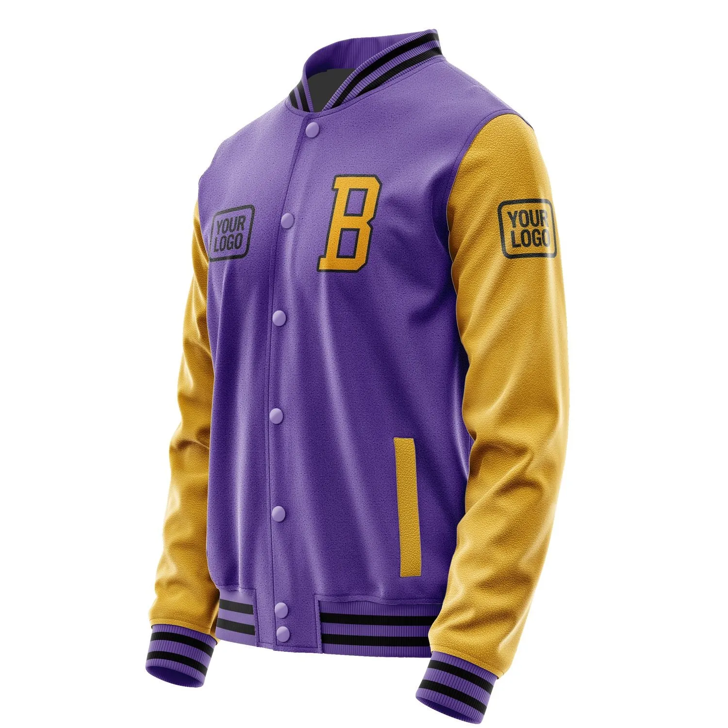 Custom Light Purple Yellow Jacket sold by Tailorly product image thumbnail 3