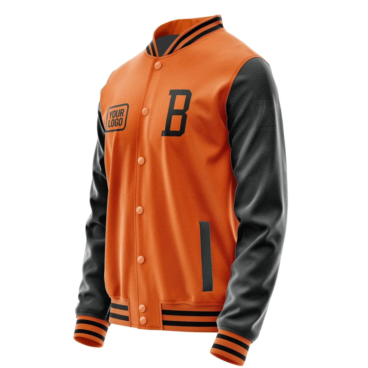 Custom Orange Black Jacket sold by Tailorly product image thumbnail 3