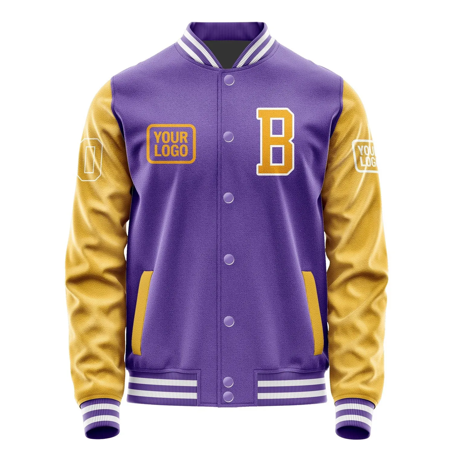 Custom Light Purple Yellow Jacket sold by Tailorly product image thumbnail 2