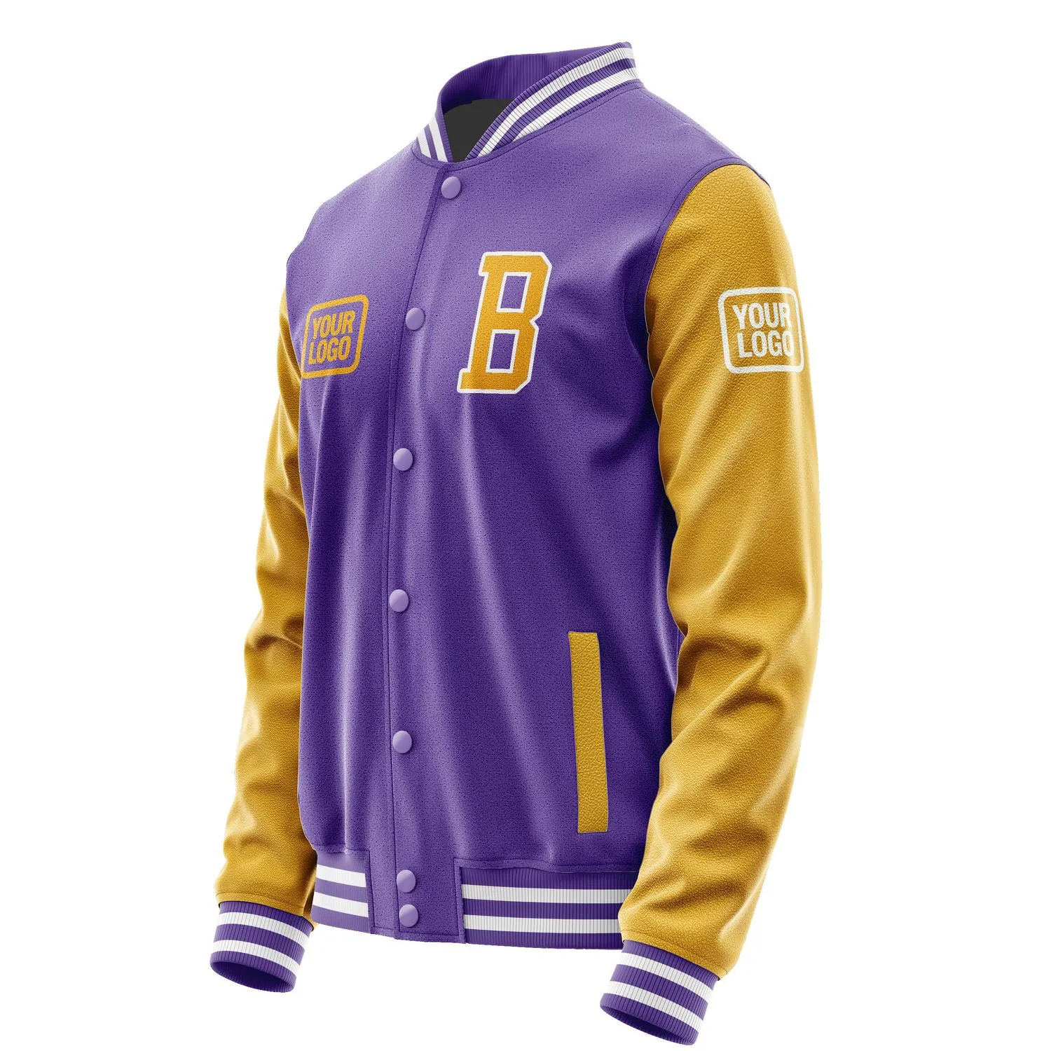 Custom Light Purple Yellow Jacket sold by Tailorly product image thumbnail 3