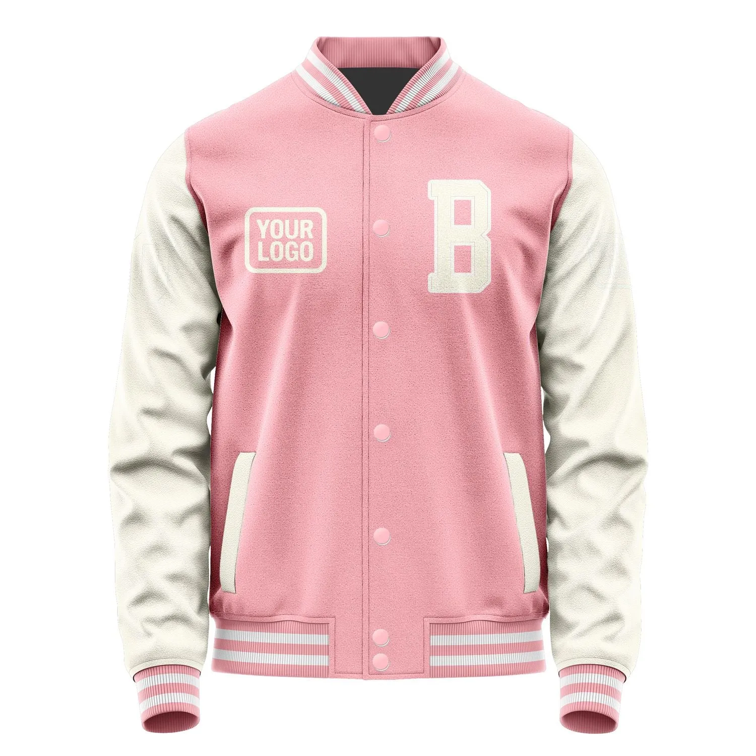 Custom Light Pink Cream Jacket sold by Tailorly product image thumbnail 2