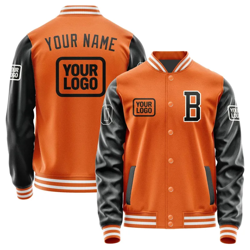 Custom Orange Black Jacket sold by Tailorly