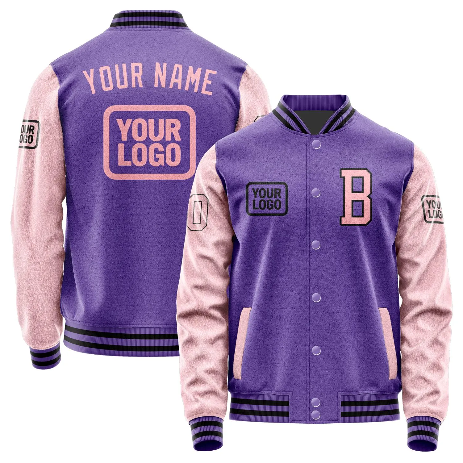 Custom Light Purple Light Pink Jacket sold by Tailorly