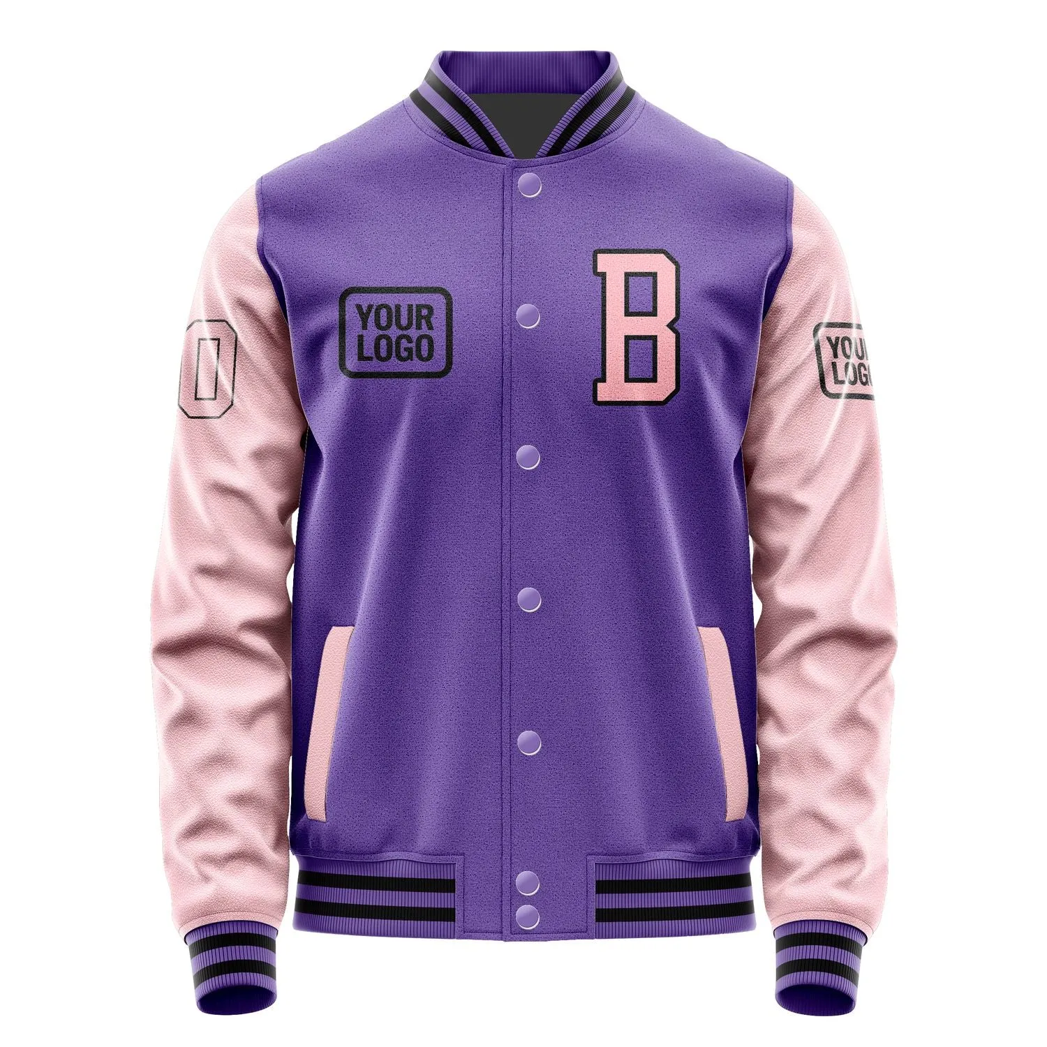 Custom Light Purple Light Pink Jacket sold by Tailorly product image thumbnail 2