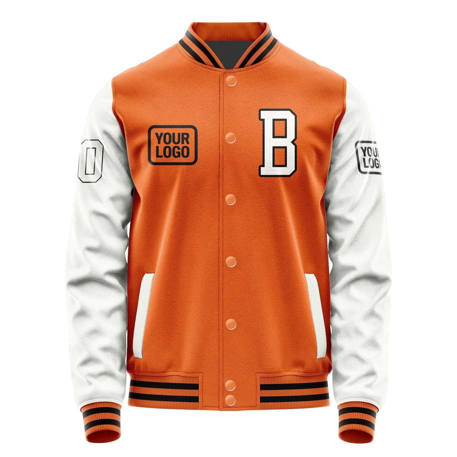 Custom Orange White Jacket sold by Tailorly product image thumbnail 2