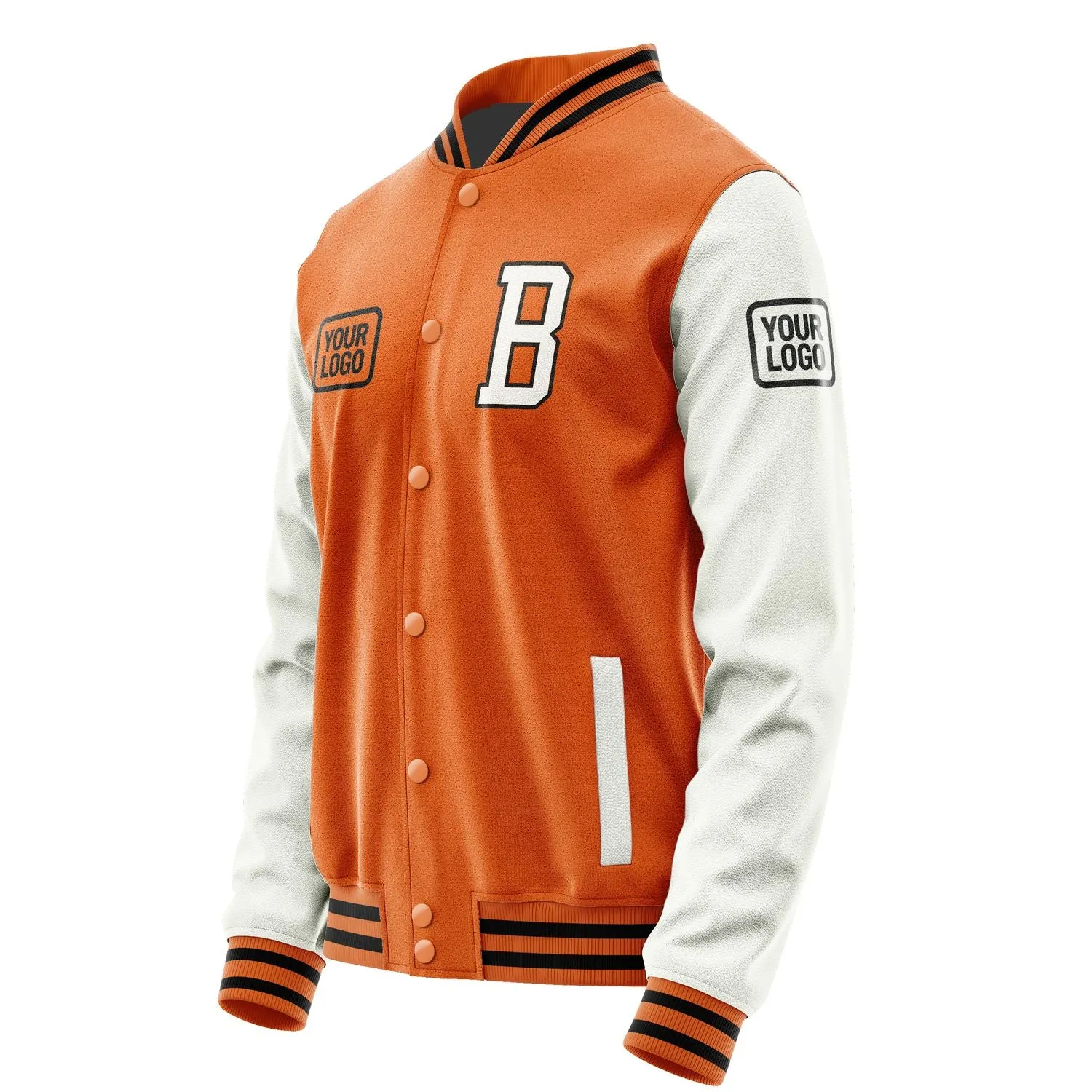 Custom Orange White Jacket sold by Tailorly product image thumbnail 3