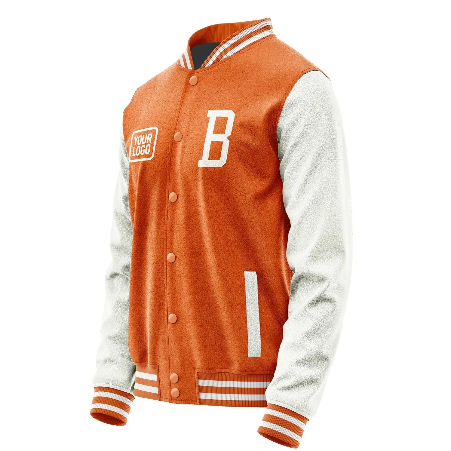 Custom Orange White Jacket sold by Tailorly product image thumbnail 3