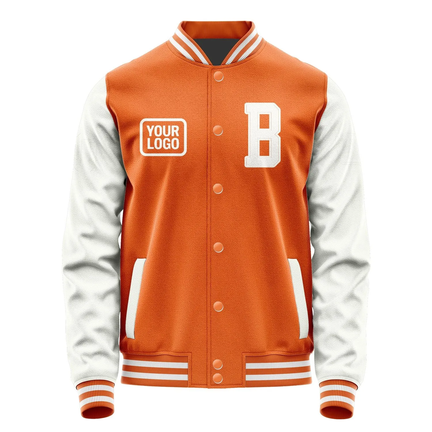 Custom Orange White Jacket sold by Tailorly product image thumbnail 2