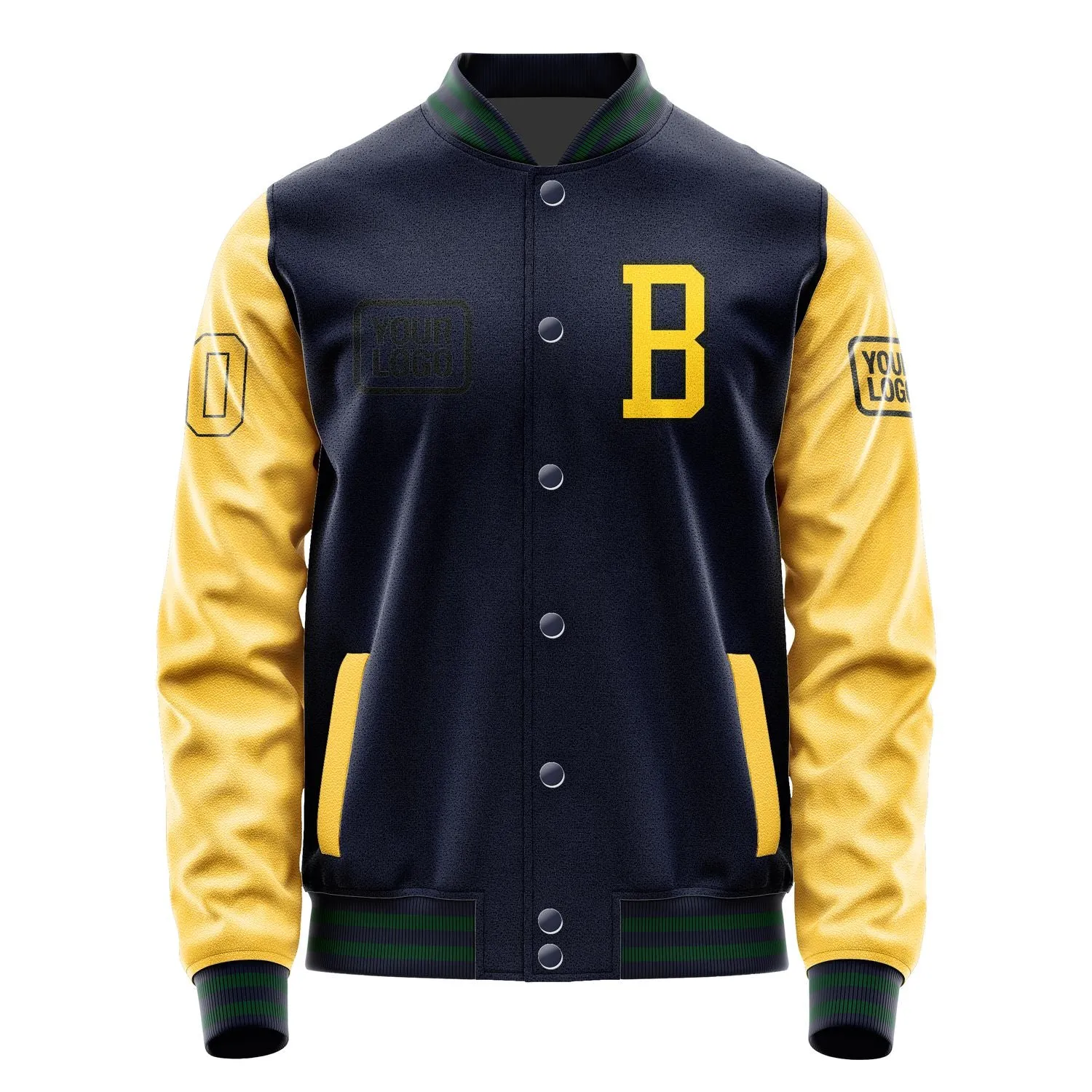 Custom Navy Gold Jacket sold by Tailorly product image thumbnail 2