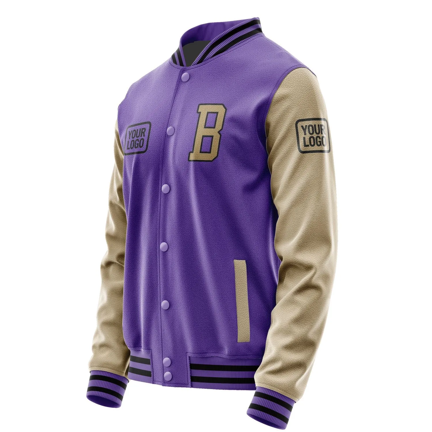 Custom Light Purple Light Khaki Jacket sold by Tailorly product image thumbnail 3