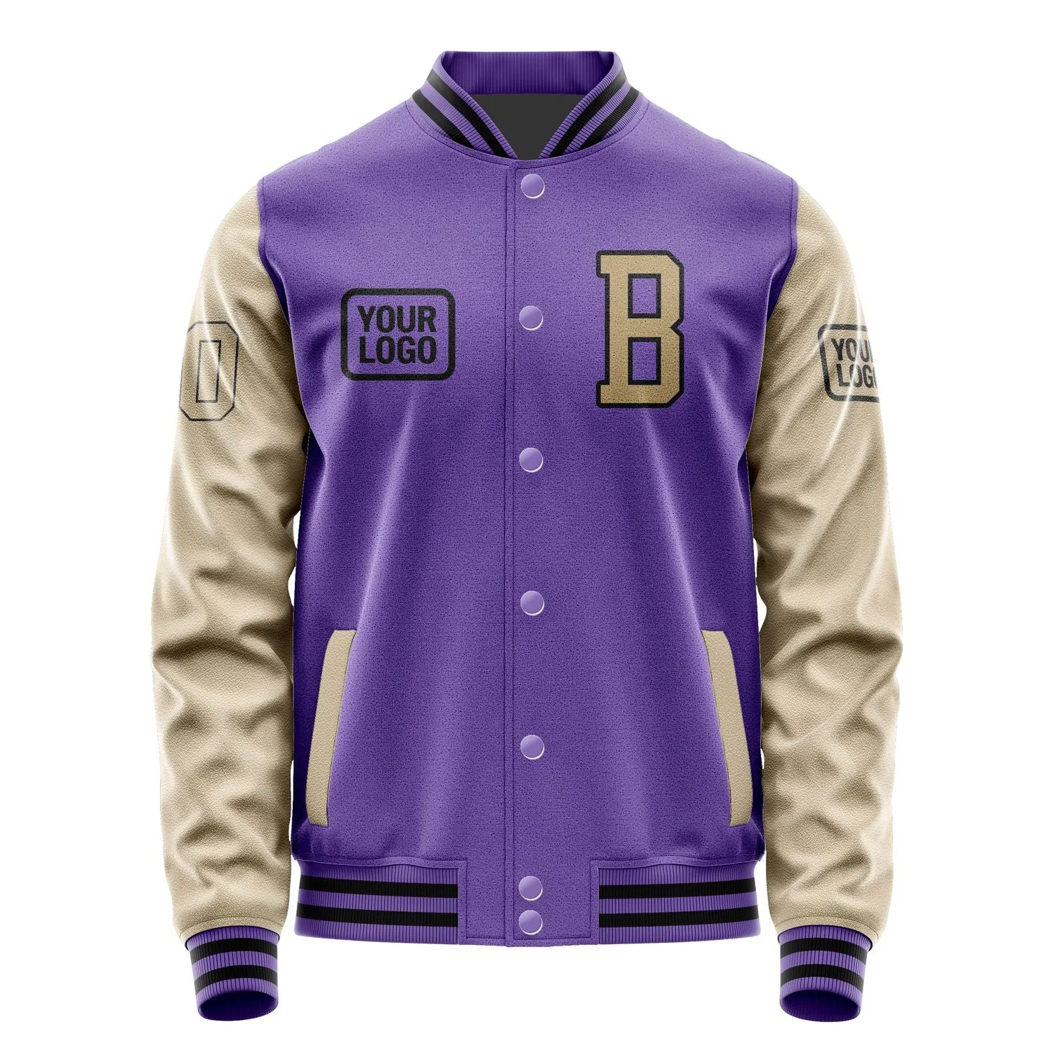 Custom Light Purple Light Khaki Jacket sold by Tailorly product image thumbnail 2