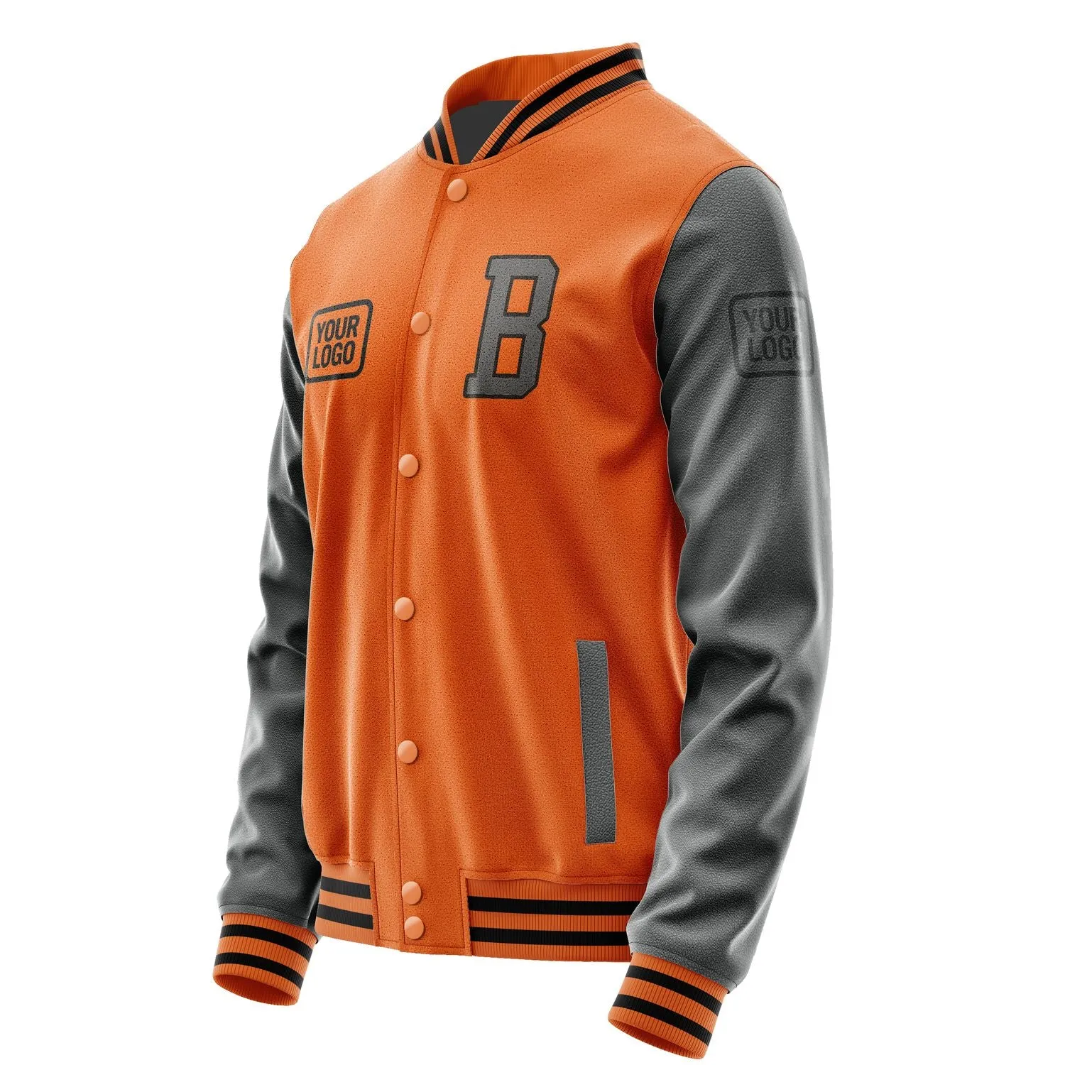 Custom Orange Dark Grey Jacket sold by Tailorly product image thumbnail 3