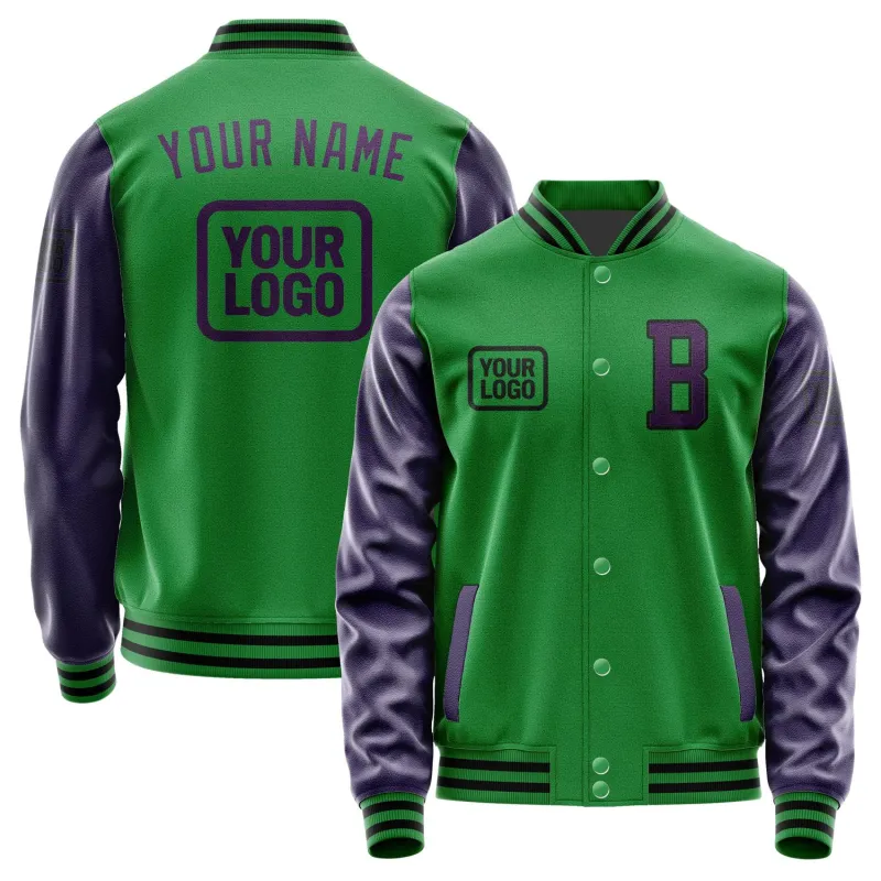 Custom Emerald Green Purple Jacket sold by Tailorly